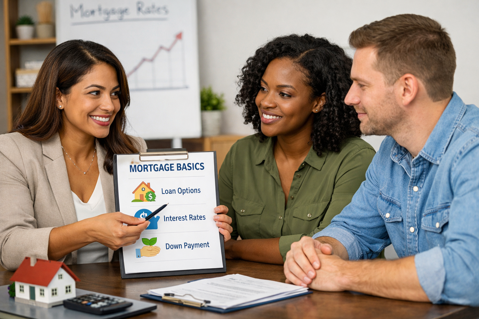 Professional mortgage consultation with clients